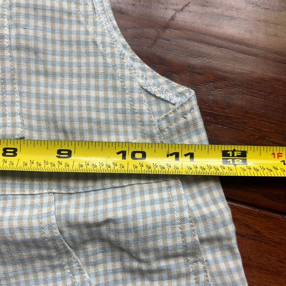 VTG NWT M. Ferrari Best & Co 24m Gingham Short Overalls Shortalls Classic Italy - Picture 5 of 6